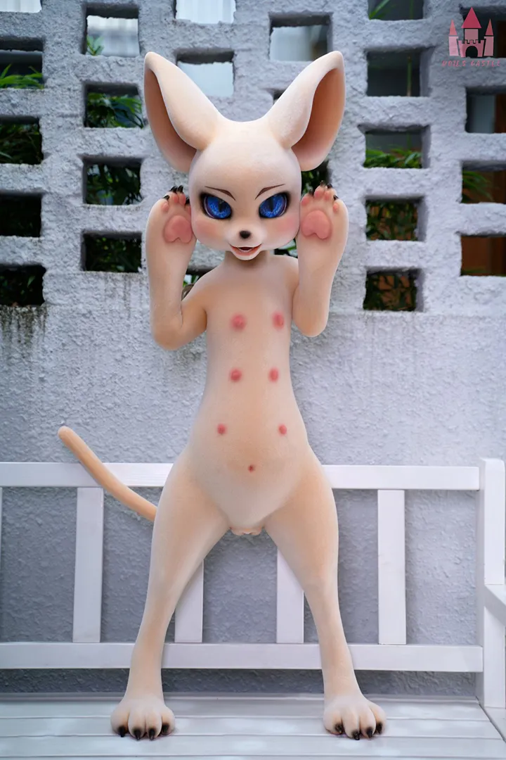 100cm Fur Fapdolls クリームマウス ケモノ シリコンドール（ファーバージョン）